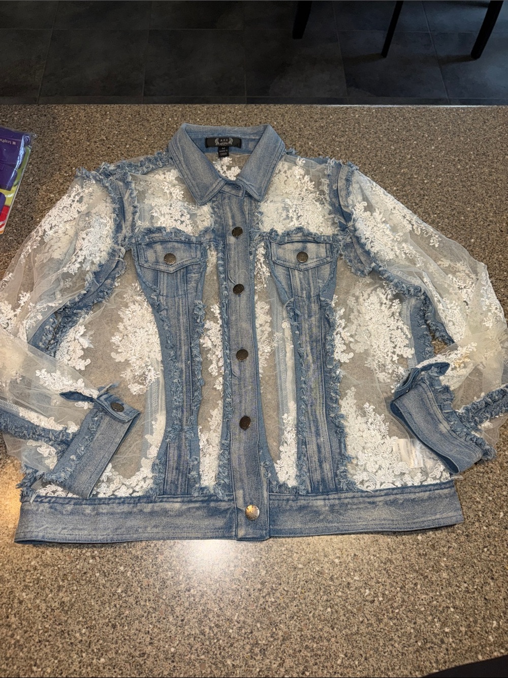 A.Z.I. Lace denim jacket